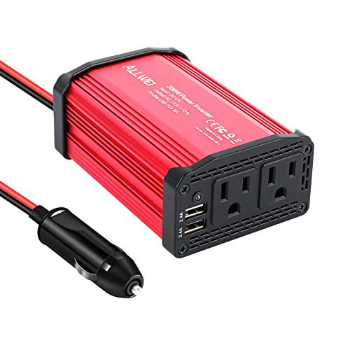 150W Power Inverter DC 12V to 110V AC Converter with 3.1A Dual USB Car Charger Blue 